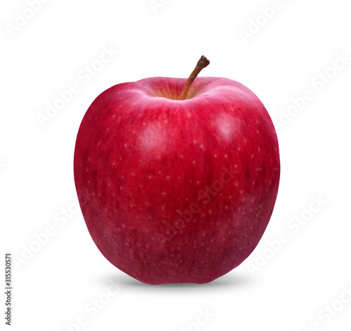 Red apple isolated on white. Clipping Path