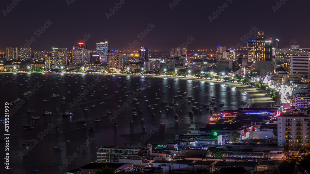 Obraz premium Panoramę miasta Pattaya