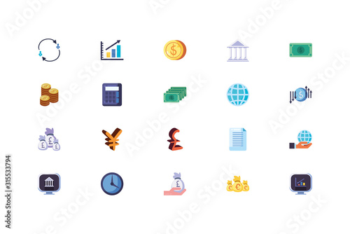 Isolated business icon set vector design © djvstock