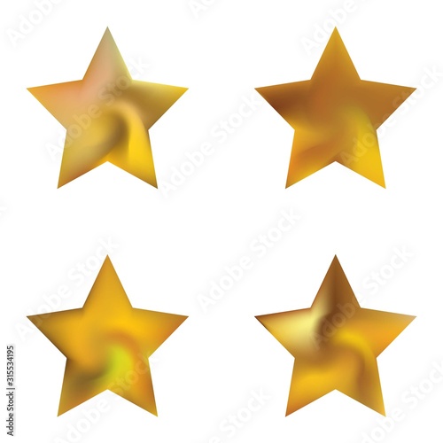 Kit of pentagram gradient backgrounds.