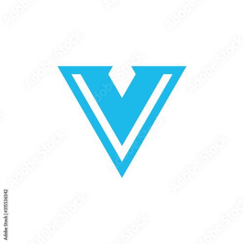 Free Download V Letter or arrow Logo design. Geometric triangle arrow template. Technology business identity concept. Creative corporate template. Stock Vector illustration isolated on white background. - GFXLoad