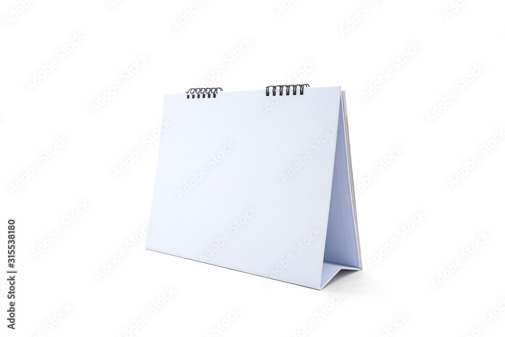 Blank paper desk spiral calendar. Blank paper desk spiral calendar.