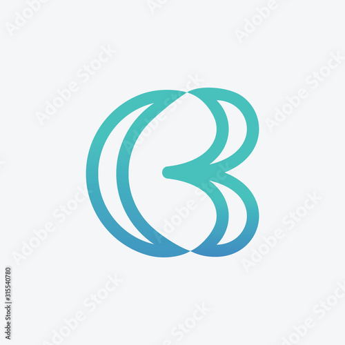 Abstract letter B Design Vector Illustration Modern Monogram Icon. Creative, Premium Minimal emblem design template. Graphic Alphabet Symbol for Corporate Business Identity. Initial BB vector element