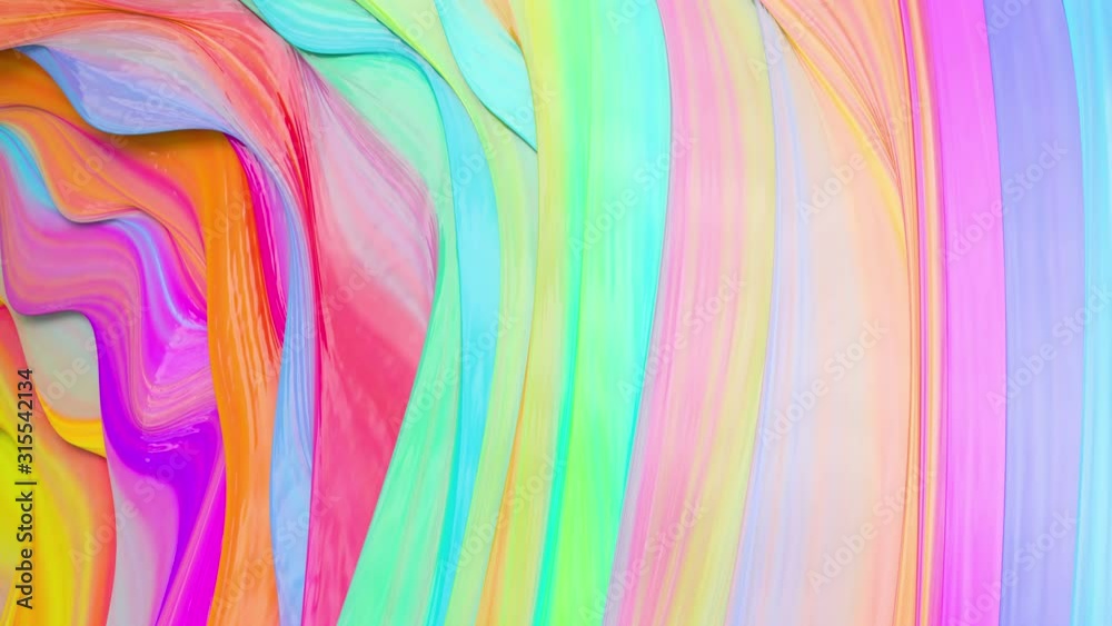 Color lava paint animation. Colorful Aqua Menthe animated background. Abstract beautiful liquid background. Watercolor paint wave abstract background. Template for Children's Events. Looping animation