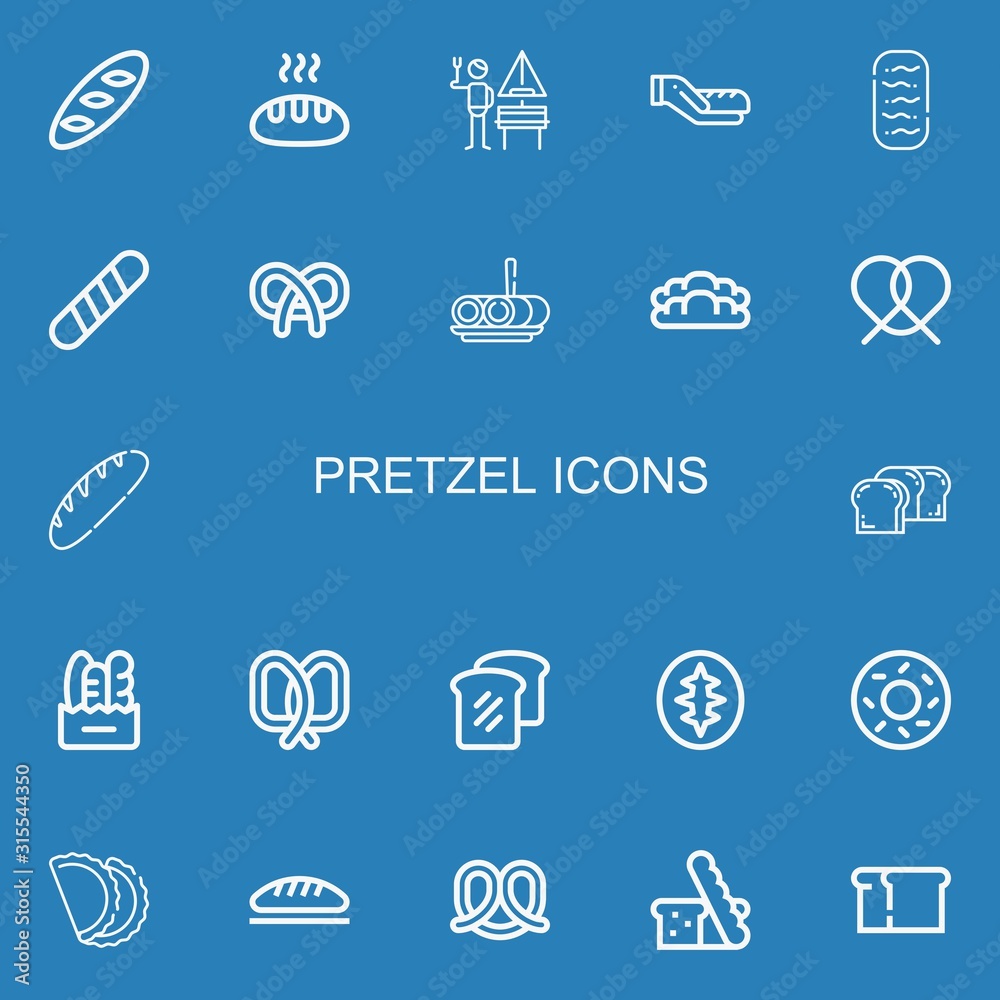 Editable 22 pretzel icons for web and mobile