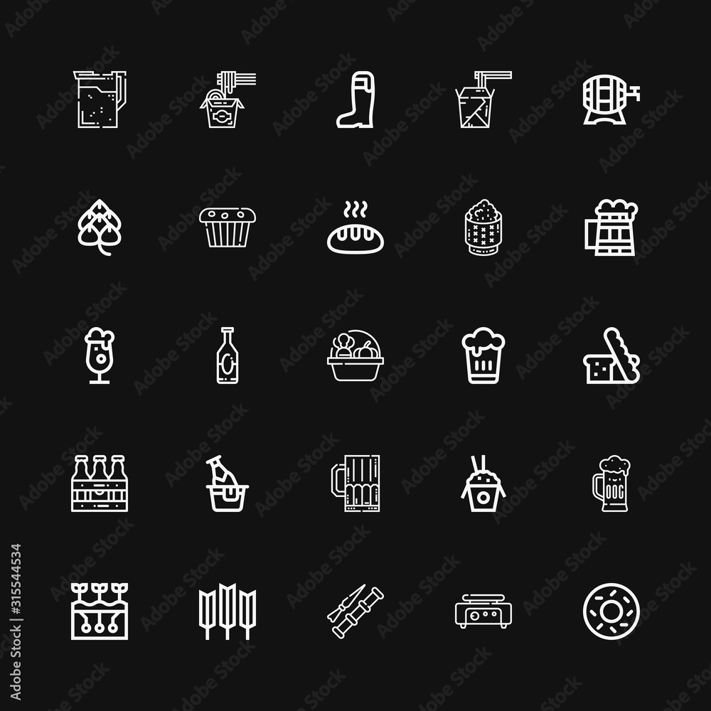 Editable 25 wheat icons for web and mobile