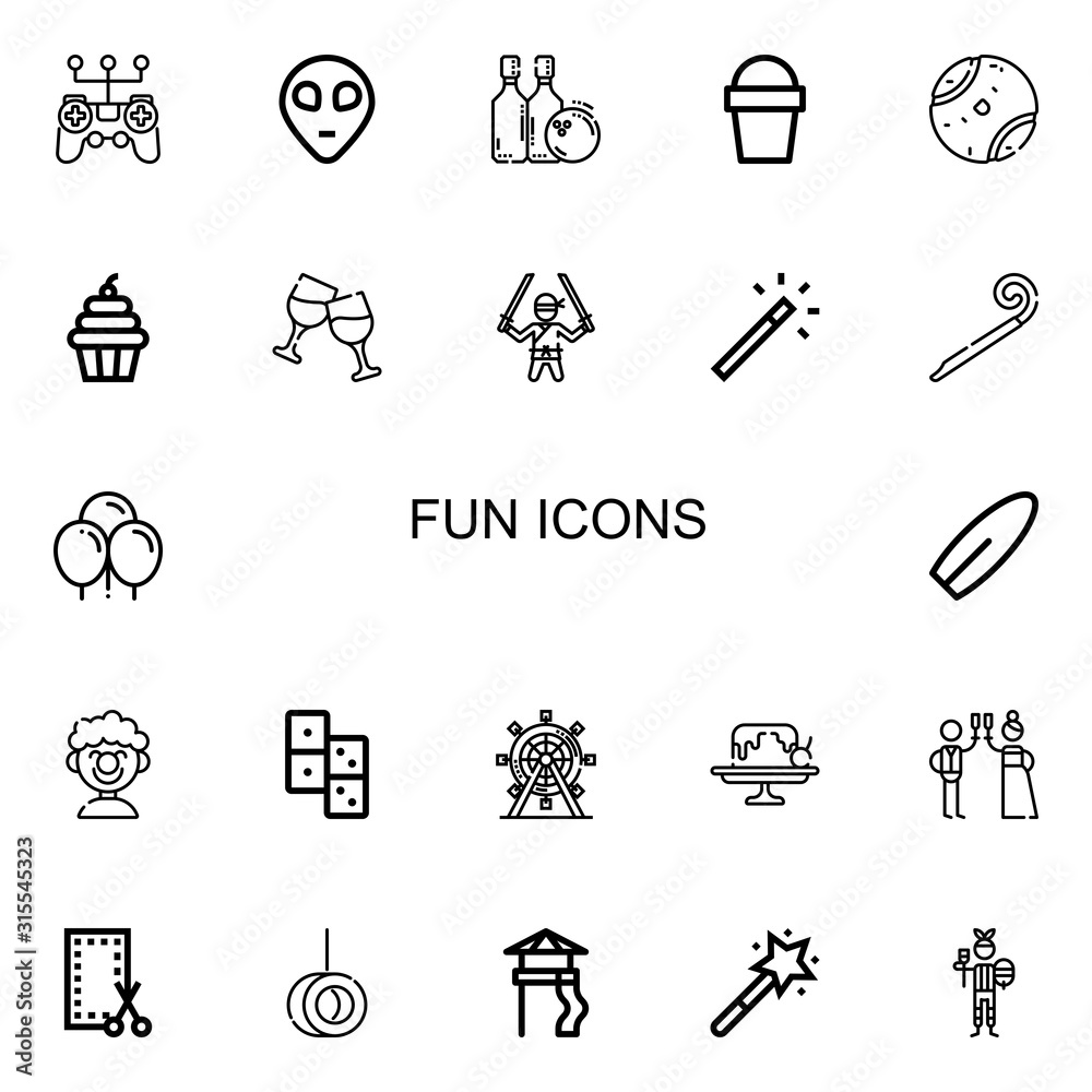 Editable 22 fun icons for web and mobile