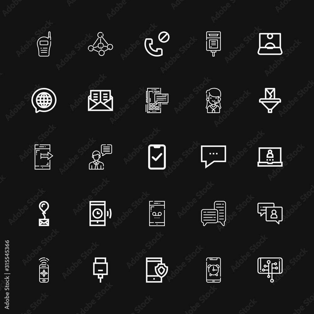 Editable 25 contact icons for web and mobile Editable 25 contact icons for web and mobile