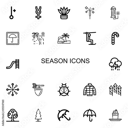 Editable 22 season icons for web and mobile