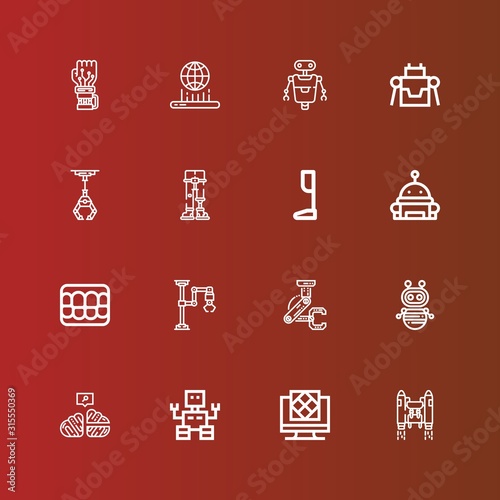 Editable 16 artificial icons for web and mobile