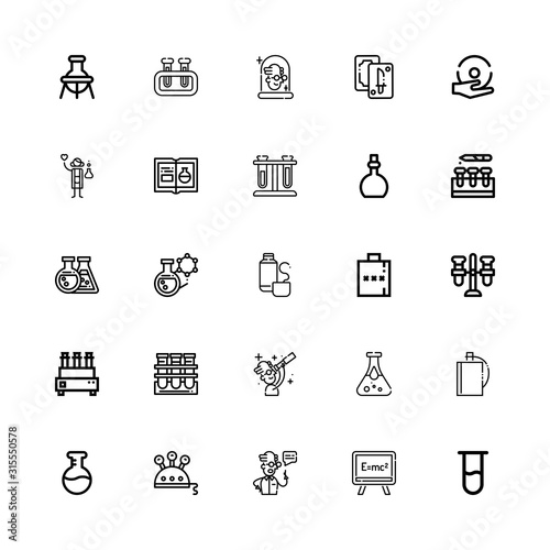 Editable 25 flask icons for web and mobile