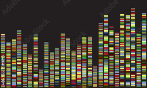 Dna test background. Genome sequence map. Big genomic abstract data visualization