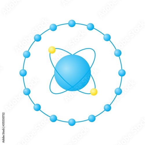 Antioxidant molecule vector icon. 