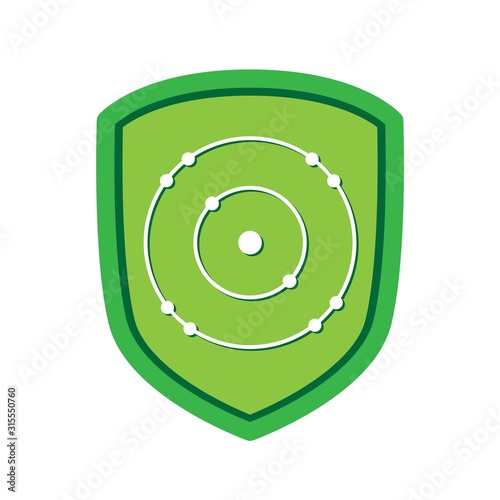 Antioxidant molecule vector icon. 