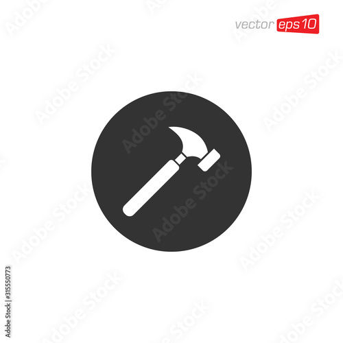 Hammer Icon Design Illustration Vector