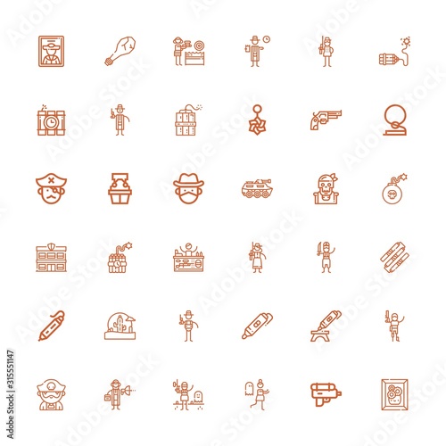 Editable 36 gun icons for web and mobile