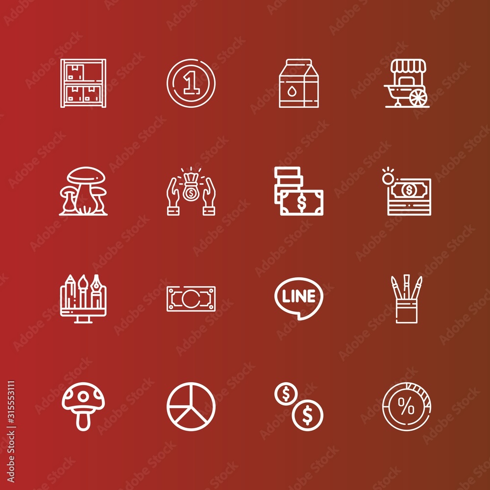 Editable 16 market icons for web and mobile Editable 16 market icons for web and mobile