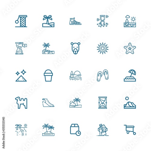 Editable 25 sand icons for web and mobile