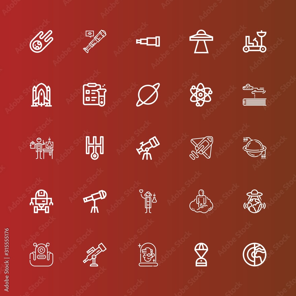 Editable 25 astronomy icons for web and mobile Editable 25 astronomy icons for web and mobile