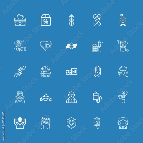 Editable 25 give icons for web and mobile