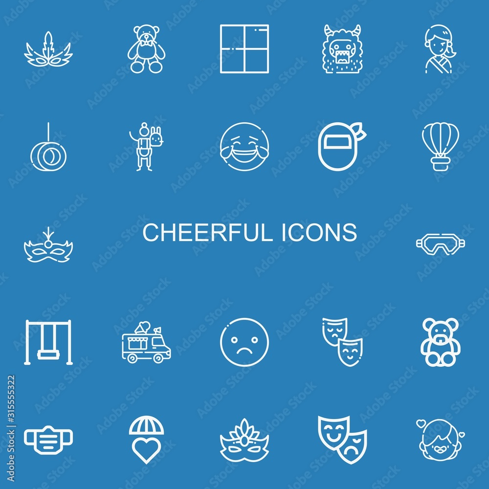 Editable 22 cheerful icons for web and mobile
