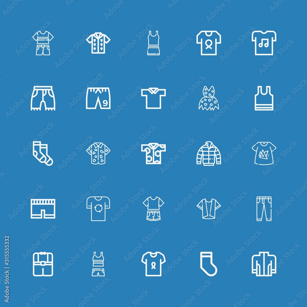 Editable 25 apparel icons for web and mobile Editable 25 apparel icons for web and mobile