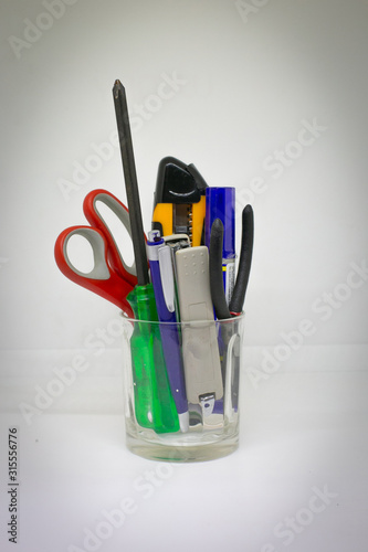 ceramic vase  isolated white