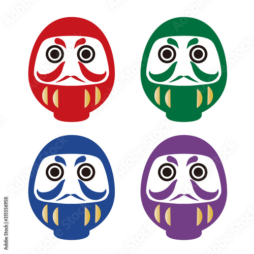 Wallpaper Mural だるま・カラーアイコンセット Torontodigital.ca