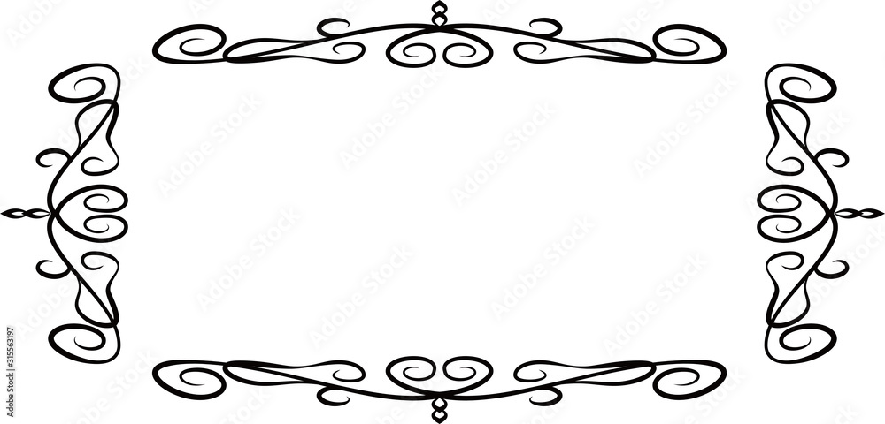 Horizontal rectangular antique pattern frame Horizontal rectangular antique pattern frame