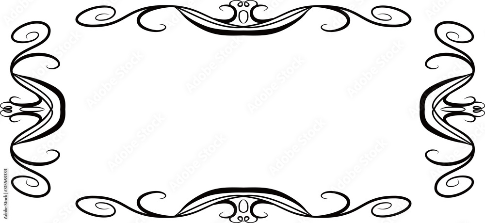 Horizontal rectangular antique pattern frame Horizontal rectangular antique pattern frame