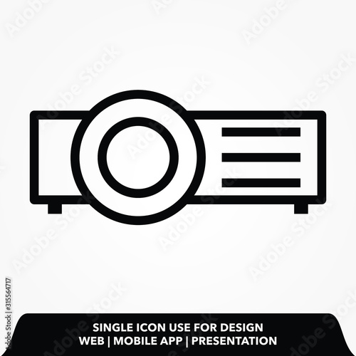 projector line icon vector illustration