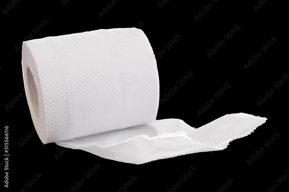 toilet paper isolated on black toilet paper isolated on black