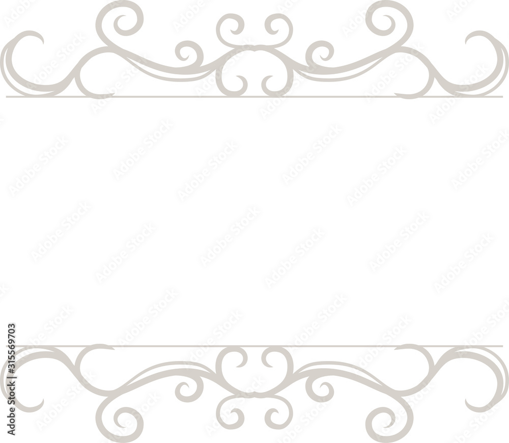 White Top and bottom antique pattern frame White Top and bottom antique pattern frame