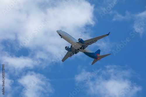 airplane in sky travel concept © phpetrunina14