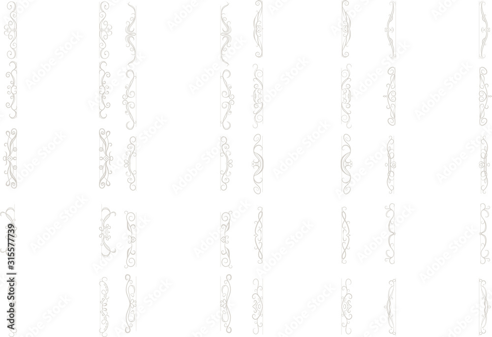 White Left and right antique pattern frame set White Left and right antique pattern frame set
