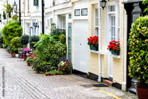 Photography London, UK neighborhood district Knightsbridge Kensington or Chelsea private mew