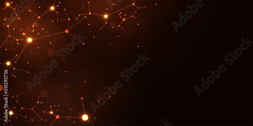 Vector background technology in the concept of data network.