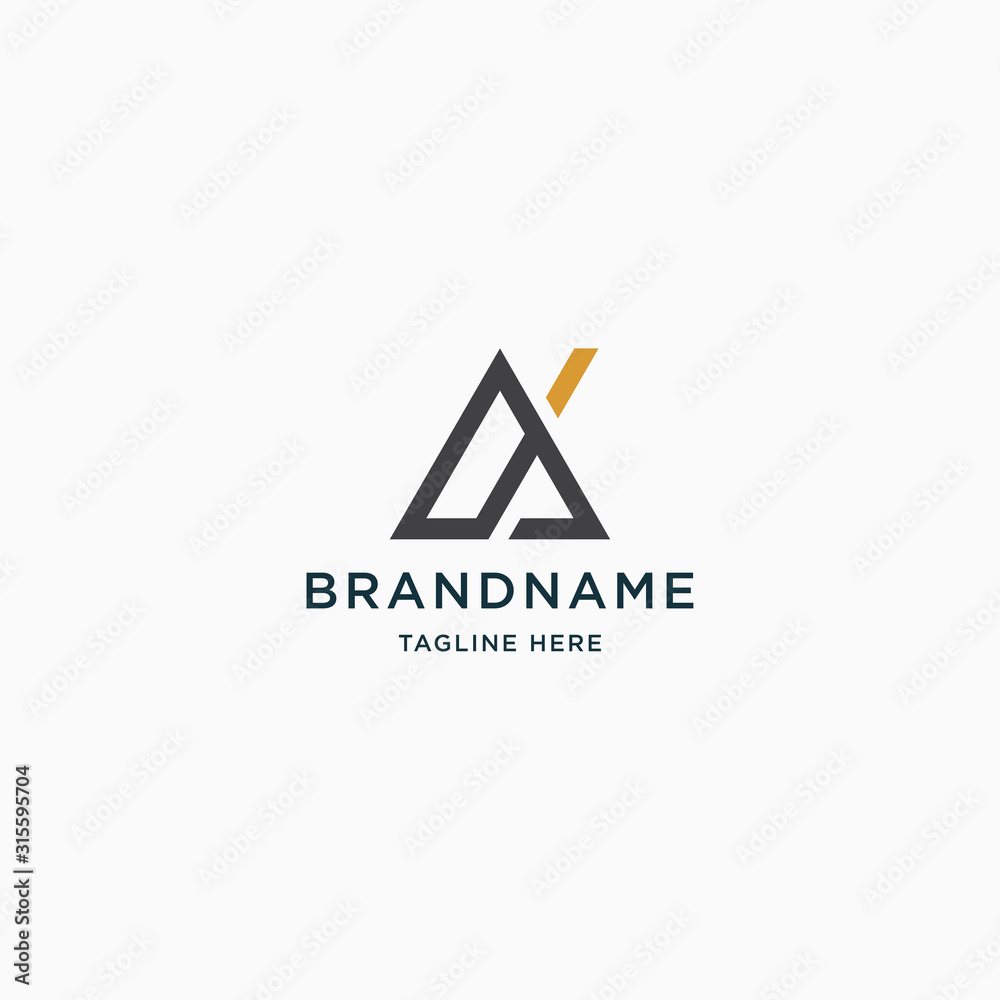 Letter A triangle initial logo design template vector illustration Letter A triangle initial logo design template vector illustration