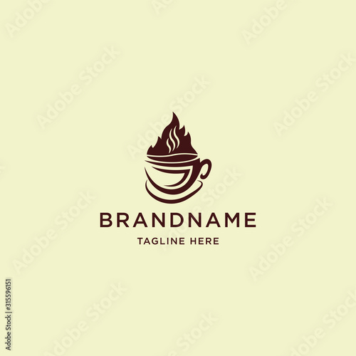 Wallpaper Mural Hot coffee cup logo icon design template vector illustration Torontodigital.ca