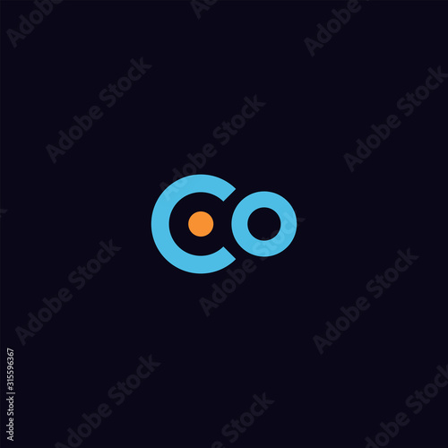 Letter CO initial logo design template vector illustration