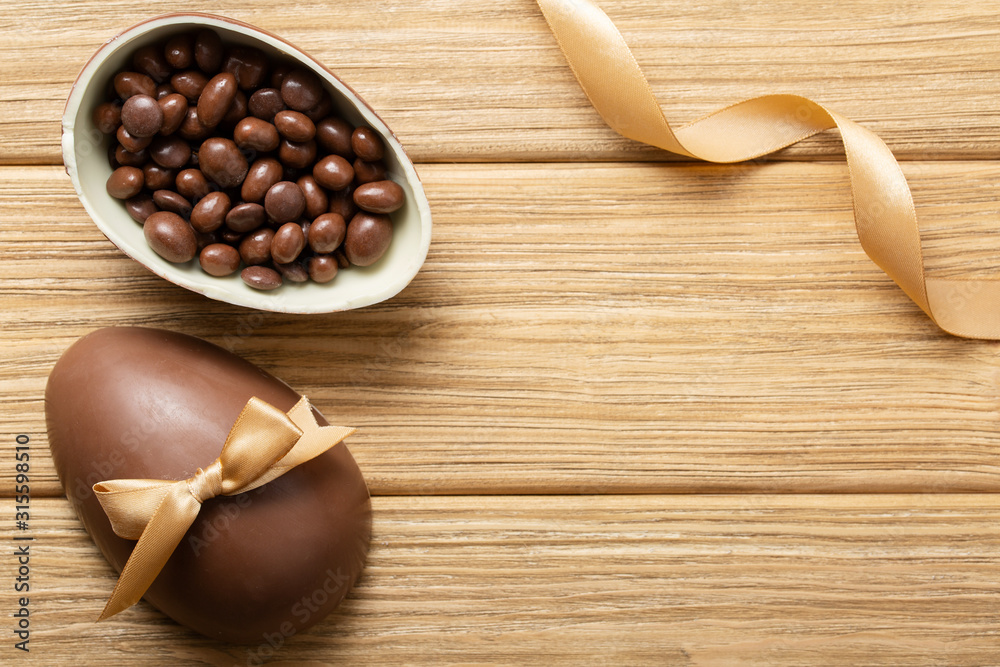 easter composition chocolate eggs easter composition chocolate eggs