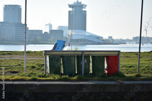 Photography Recycling bin landscape in Houthavens Amsterdam The Netherlands