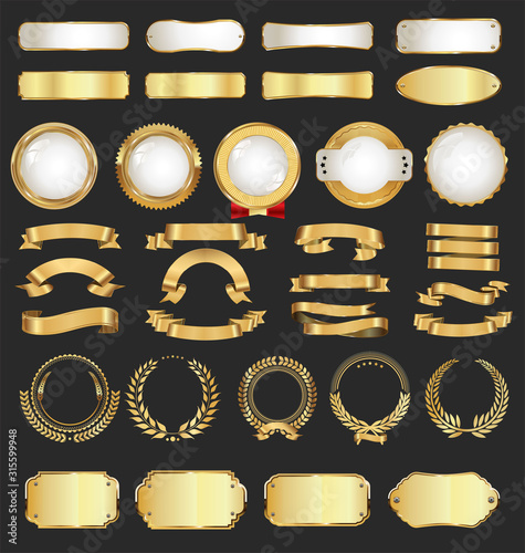 Luxury  golden design retro vintage elements collection