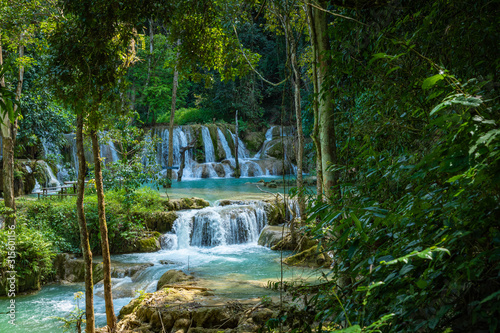 Fototapeta Naklejka Na Ścianę i Meble -  Tad Sae Waterfall in Luang prabang province, Laos