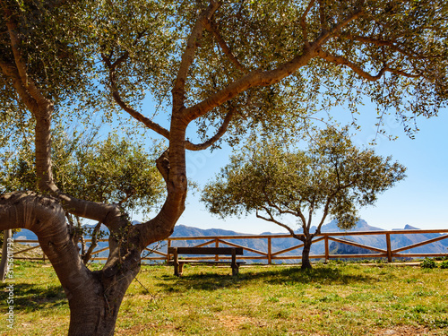 Rest area in mountains, Spain photo