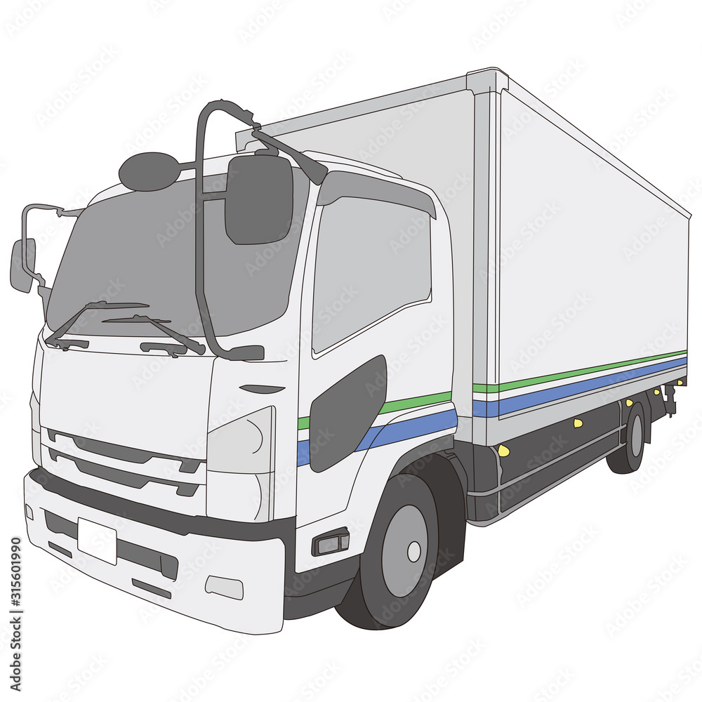 トラック イラスト シンプル Stock Vector Adobe Stock