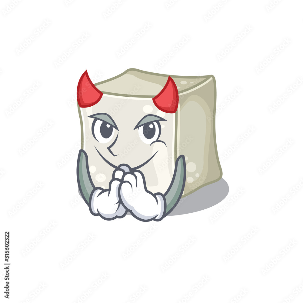 Devil sugar cube Cartoon in character design Stock Vector | Adobe Stock