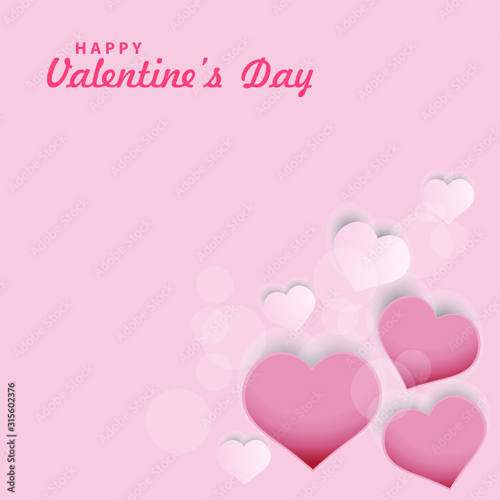 Valentine's day greeting card paper shape