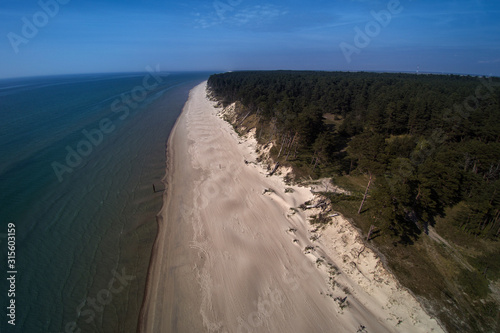 Eastern coast of Baltic sea at Liepaja, Latvia.