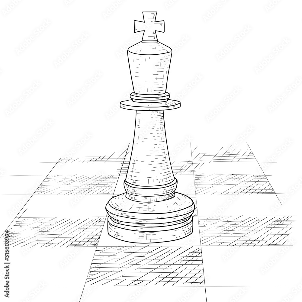 1696 Chess King Sketch Images Stock Photos  Vectors  Shutterstock